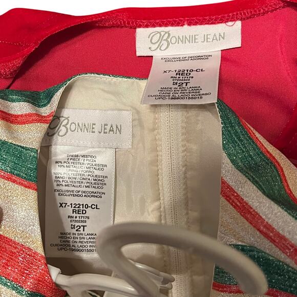 Bonnie Jean Christmas Holiday Party Dress Sweater 2 Piece Set - Picture 6 of 6